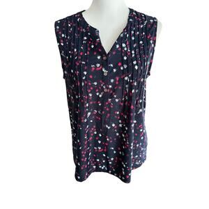 Napa Valley Blue Pink White Petite Medium Sleeveless